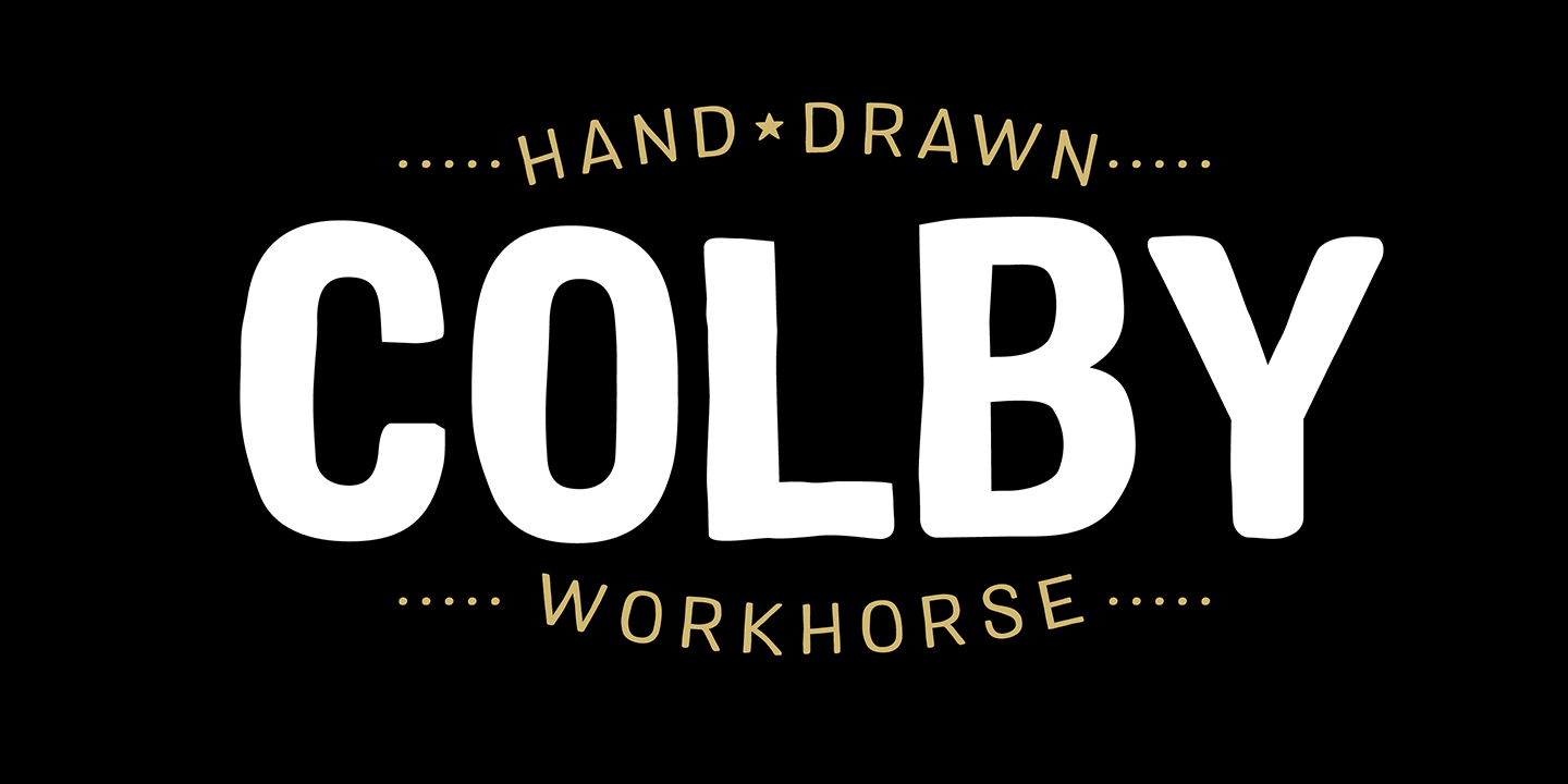 Beispiel einer Colby Extended-Schriftart